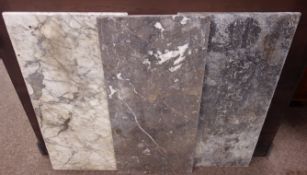 Three rectangular marble tops,