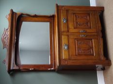 Art Nouveau mahogany mirror back sideboard,