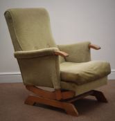 Beech framed rocking chair,