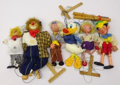 Pelham Puppets including Donald Duck, Pinocchio,