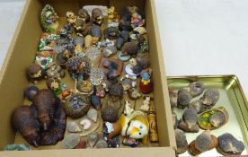 Collection of 'Small World' Hedgehog ornaments and others including glass examples,