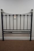 Selkirk 4'6" black and chrome double headboard Condition Report <a href='//www.
