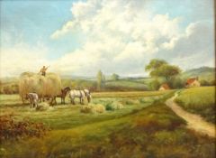 The Hay Wain, 20th century oil on canvas laid onto board unsigned 29.5cm x 39.