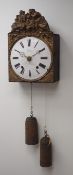 Late 19th century French Comtoise wall clock, white enamel Roman dial signed 'Sthira a St.