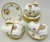 Set of nine early 20th century Bishop & Stonier trios, of ribbed form,