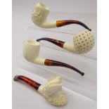 Four Meerschaum pipes (4) Condition Report <a href='//www.davidduggleby.