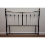 'Edwardian' black and antique finish bronze 5' headboard Condition Report <a