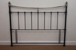 'Edwardian' black and antique finish bronze 5' headboard Condition Report <a