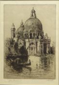 Venetian Waterfront, etching signed by John Shapland (1865-1929), 'The Edge of the Common',