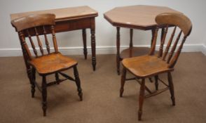 Edwardian octagonal centre table, turned supports joined by an undertier (84cm x 84cm, H74cm),