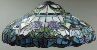 Tiffany style hanging light shade, D52cm Condition Report <a href='//www.