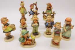 Nine Goebel Hummel figures; Little Sweeper, Home From The Market,