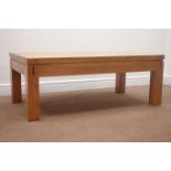 Rectangular light oak coffee table, 120cm x 65cm,
