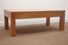 Rectangular light oak coffee table, 120cm x 65cm,