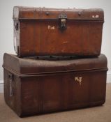 Two early 20th century scumbled tin trunks Condition Report <a href='//www.