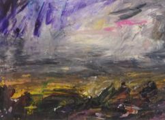 'Mist on the Moor', mixed media signed by Stephen Stringer (British Contemporary),