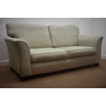Scarborough Sofa Beds three seat Valencia sofa, upholstered in blue/green fabric,