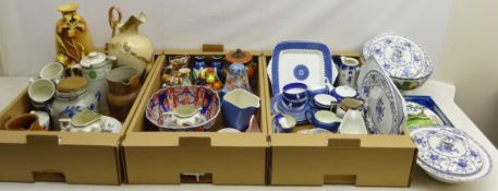 Four Villeroy & Boch 'Acapulco' mugs & preserve jar, Japanese Imari bowl,