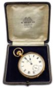 Early 20th century gold-plated crown wind pocket watch by Waltham Condition Report