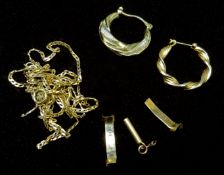 14ct and 9ct gold jewellery, stamped or hallmarked Condition Report 9ct = approx 2.