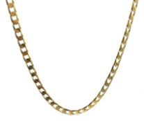 9ct gold flattened chain necklace approx 8.