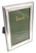 Harrods silver mounted mahogany photograph frame Carr's of Sheffield Ltd 1996 (photo size 15cm x