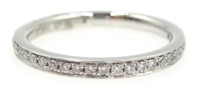 Platinum diamond half eternity ring Condition Report size J<a href='//www.
