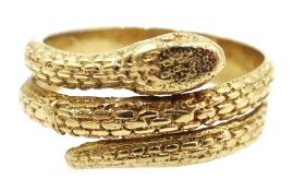 9ct gold snake ring, hallmarked Condition Report Approx 3.