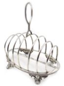 Victorian silver toast rack by Martin Hall & Co Sheffield 1859,