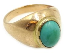 Victorian 15ct gold (tested) oval turquoise ring Condition Report Approx 6.