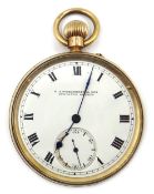 9ct gold pocket watch, no 345419 by T A Woodroffe & Son Stockton on Tees,