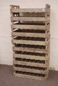 Set ten mid 20th century agricultural storage trays,