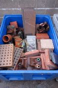Quantity architectural items to include terracotta tiles, glass tiles, vented tiles,