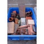 Quantity architectural items to include terracotta tiles, glass tiles, vented tiles,