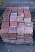 Approx 200 19th/20th century terracotta 7 1/4" square floor tiles