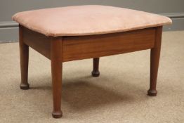 George Fejer and Eric Pamphilon for Guy Rogers - 'Manhattan' teak framed footstool with upholstered