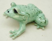 David Burnham studio pottery model of a Frog, with monogram to base,