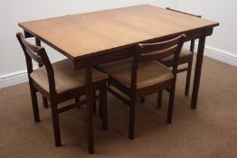 White & Newton - 1970s teak and afromosia wood dining table,