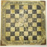 Gallaher's Limited tobacco Advertising draughts board with product list on reverse,