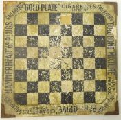 Gallaher's Limited tobacco Advertising draughts board with product list on reverse,