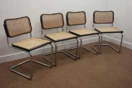 After Marcel Breuer - 1970s set four 'Cesca' style cantilever chairs,