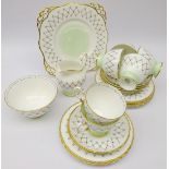 Mid 20th century Tuscan China tea set for six,