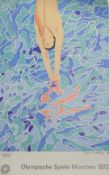 David Hockney (British 1937-): 'The Diver',