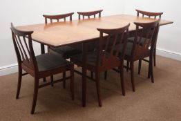 E-Gomme for G-Plan - 1970s teak and afromosia wood dining table,