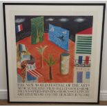 David Hockney (British 1934-): 'New World Festival of the Arts',