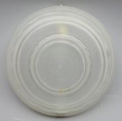 Art Deco Sabino frosted glass shade of stepped form,