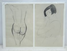 After Eric Gill (British 1882-1940): 'First Nudes' - two female nude studies,