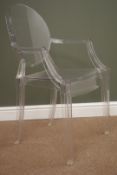 Phillippe Starck for Kartell - Set six clear perspex 'Ghost' chairs,