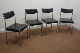 Kusch Co - set four black and chrome chairs,