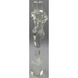 Art Glass sculpture of a couple embracing, signed H.